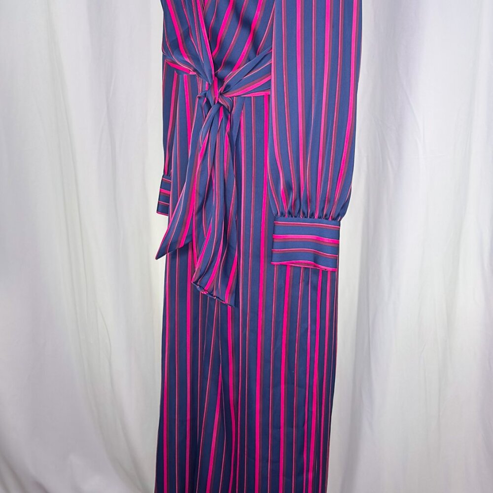 Maggy London Kim Striped Wrap Jumpsuit - Picture 12 of 14